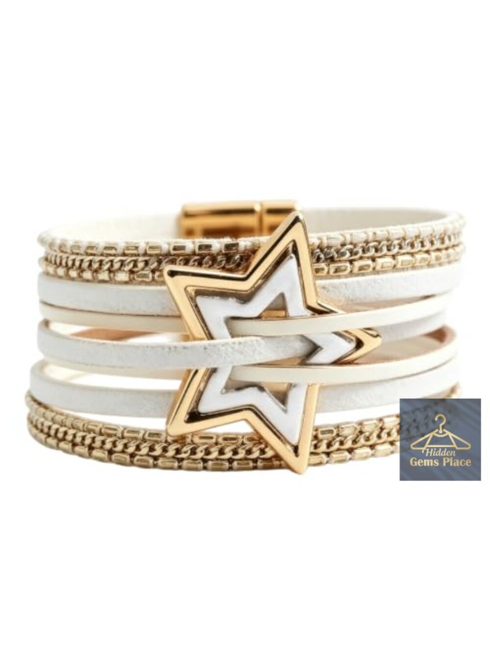 PU Leather Boho Layered Wrap Cuff Bracelet Women Stacked Jewelry